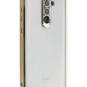 Xiaomi Redmi Note 8 Pro Kılıf Lensli Silikon - Gold-(5796)