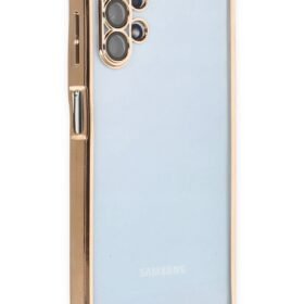 Samsung Galaxy A13 4G Kılıf Lensli Silikon - Gold-(5796)