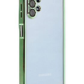 Samsung Galaxy A13 4G Kılıf Lensli Silikon - Yeşil-(5796)