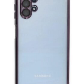 Samsung Galaxy A13 4G Kılıf Lensli Silikon - Mor-(5796)