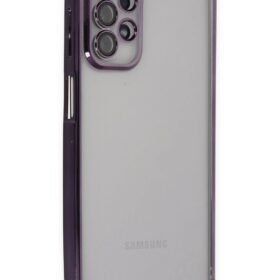 Samsung Galaxy A23 4G Kılıf Lensli Silikon - Mor-(5796)