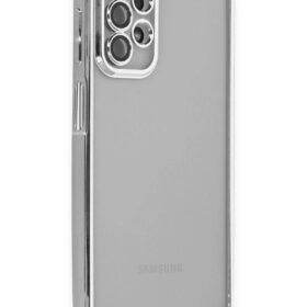 Samsung Galaxy A23 4G Kılıf Lensli Silikon - Gümüş-(5796)