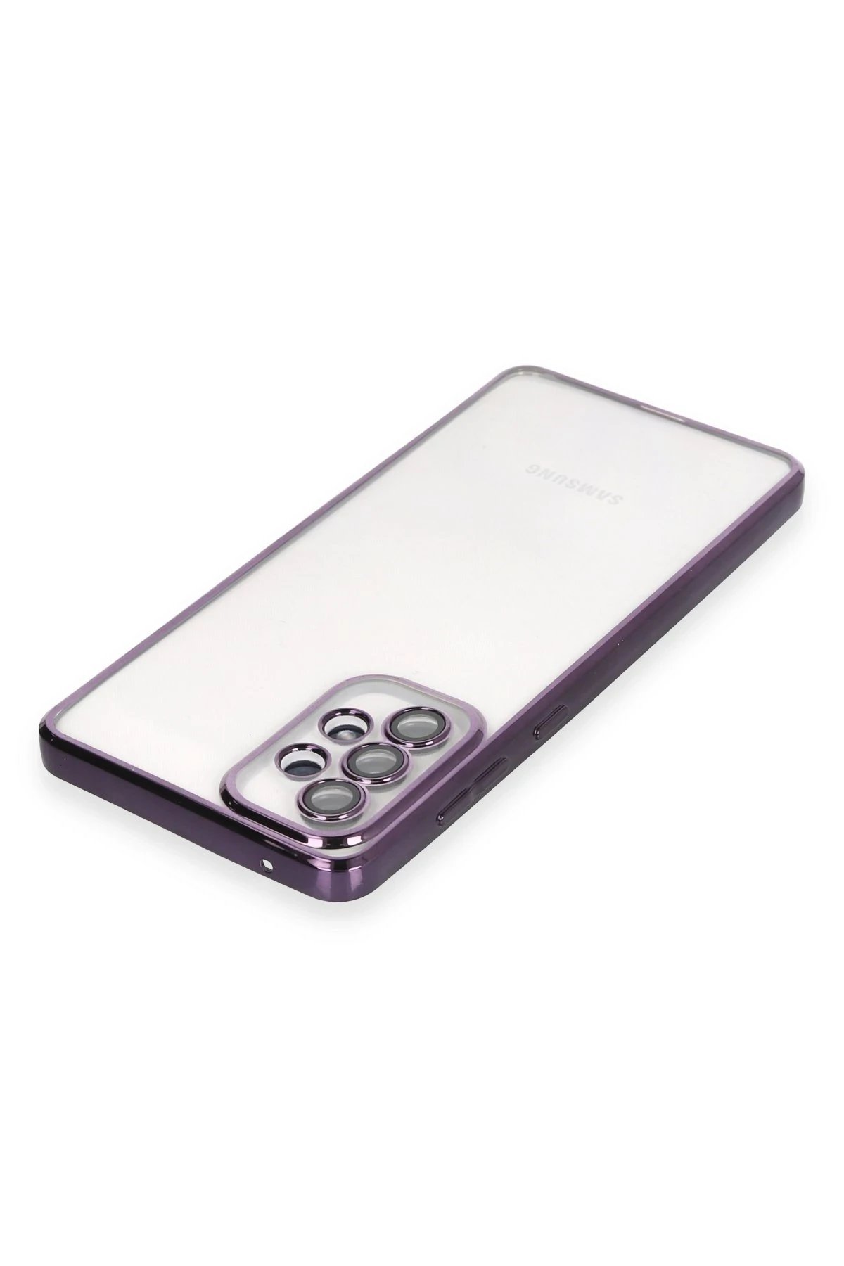 Samsung Galaxy A33 5G Kılıf Lensli Silikon - Mor-(5796) - Görsel 3