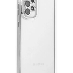 Samsung Galaxy A53 5G Kılıf Lensli Silikon - Gümüş-(5796)