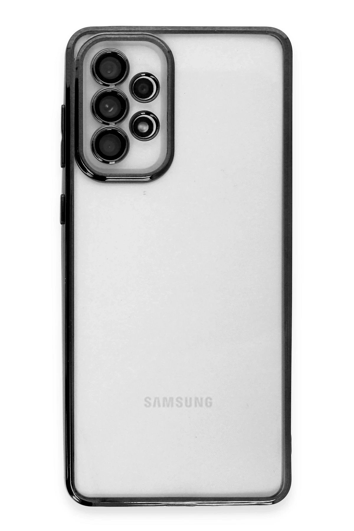 Samsung Galaxy A73 5G Kılıf Lensli Silikon - Siyah-(5796) - Görsel 2