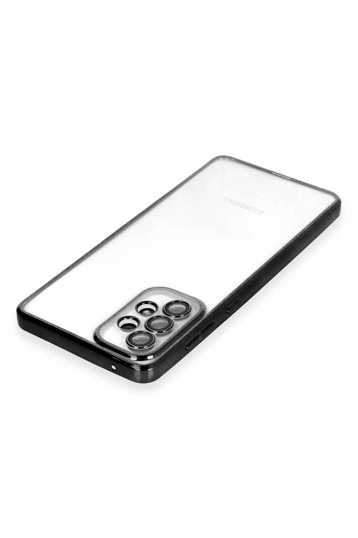 Samsung Galaxy A73 5G Kılıf Lensli Silikon - Siyah-(5796) - Görsel 3