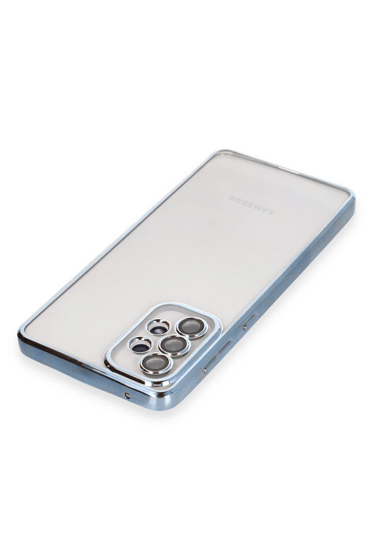 Samsung Galaxy A73 5G Kılıf Lensli Silikon - Açık Mavi-(5796) - Görsel 3