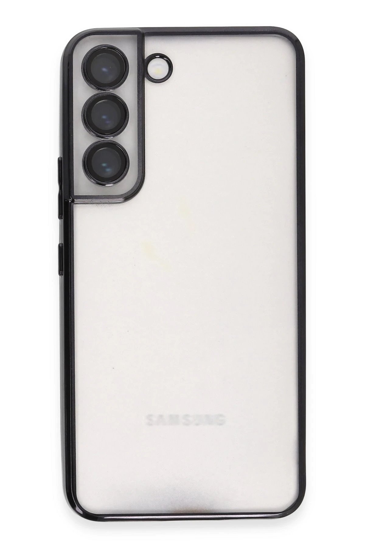 Samsung Galaxy S22 Kılıf Lensli Silikon - Siyah-(5796) - Görsel 2