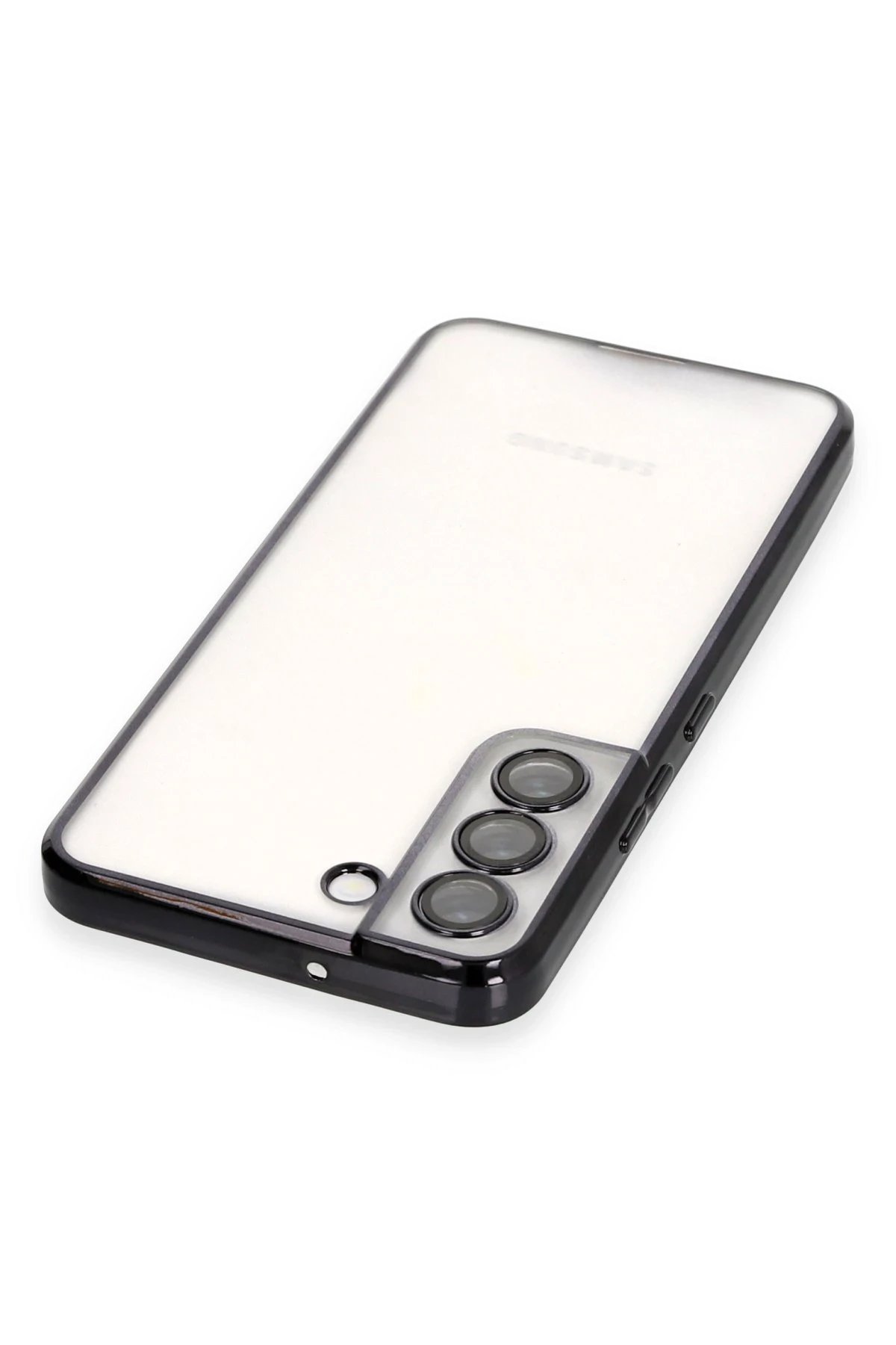 Samsung Galaxy S22 Kılıf Lensli Silikon - Siyah-(5796) - Görsel 3