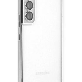 Samsung Galaxy S22 Kılıf Lensli Silikon - Gümüş-(5796)