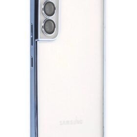 Samsung Galaxy S22 Kılıf Lensli Silikon - Açık Mavi-(5796)