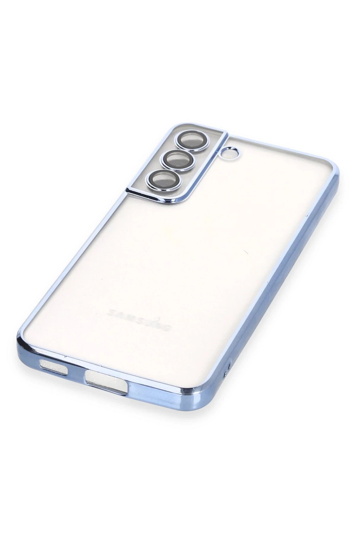 Samsung Galaxy S22 Kılıf Lensli Silikon - Açık Mavi-(5796) - Görsel 4