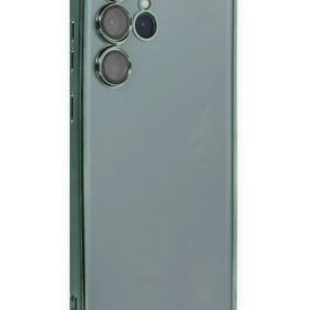 Samsung Galaxy S22 Ultra Kılıf Lensli Silikon - Yeşil-(5796)