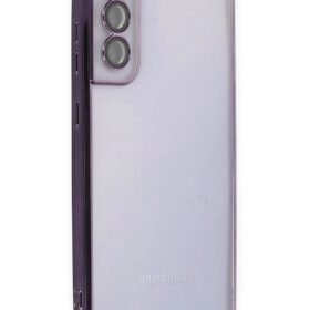 Samsung Galaxy S21 FE Kılıf Lensli Silikon - Mor-(5796)