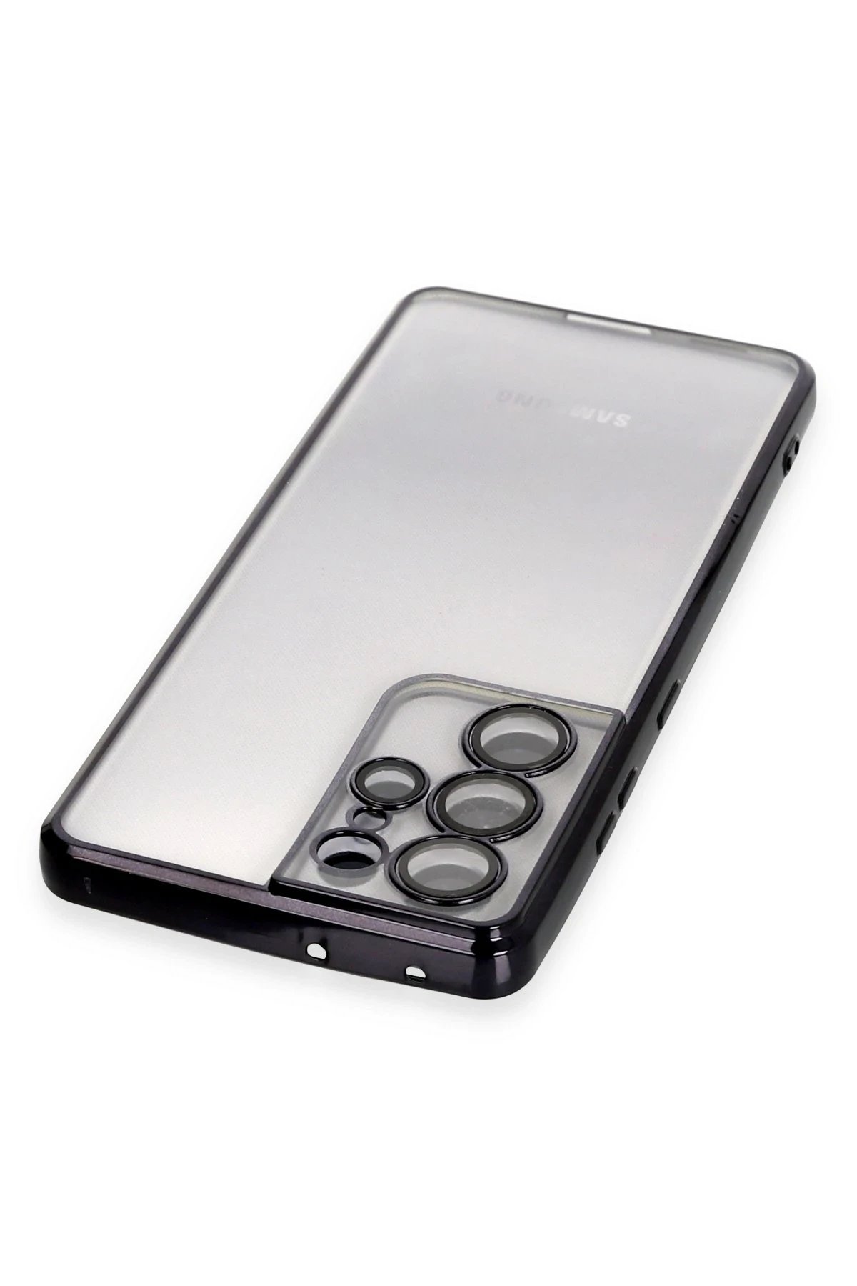 Samsung Galaxy S21 Ultra Kılıf Lensli Silikon - Siyah-(5796) - Görsel 3