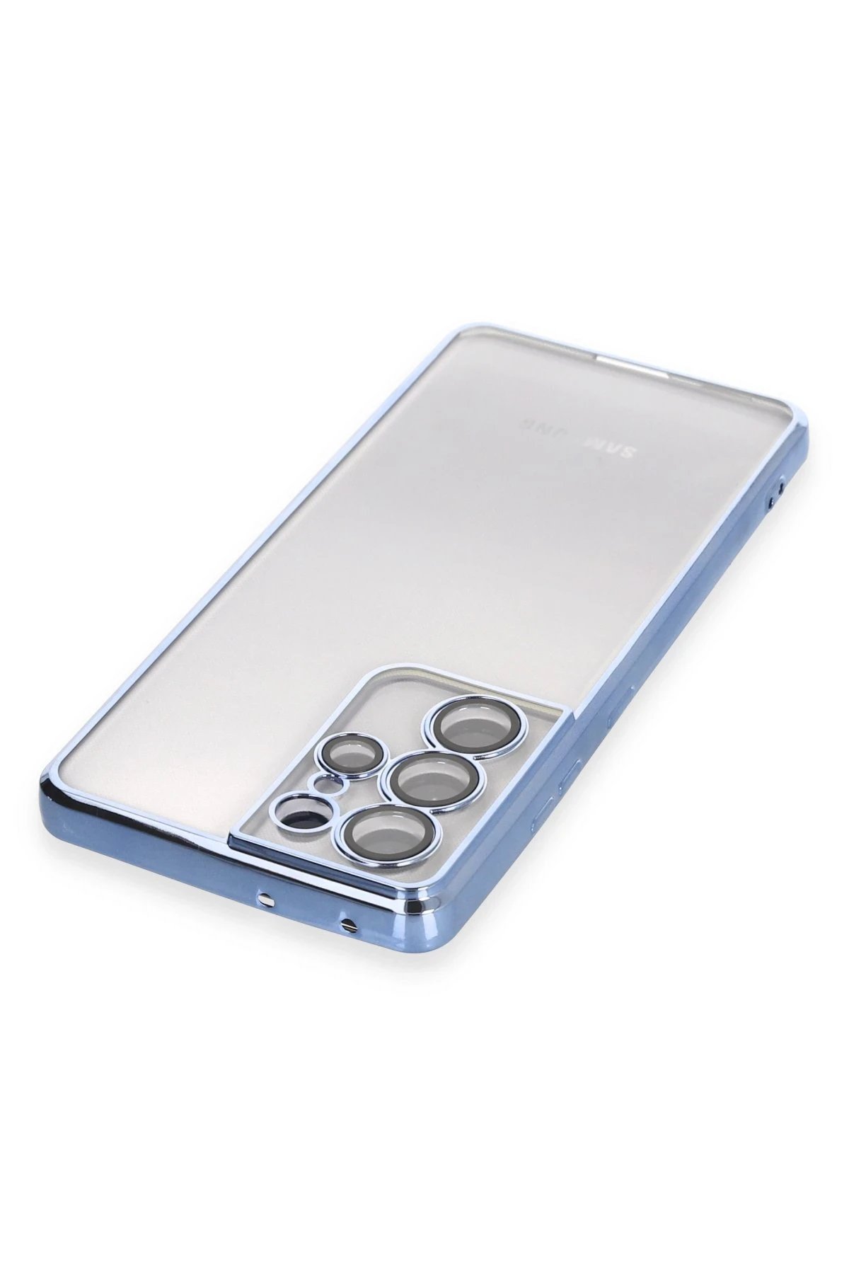 Samsung Galaxy S21 Ultra Kılıf Lensli Silikon - Açık Mavi-(5796) - Görsel 3