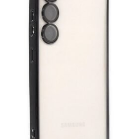 Samsung Galaxy S23 Plus Kılıf Lensli Silikon - Siyah-(5796)