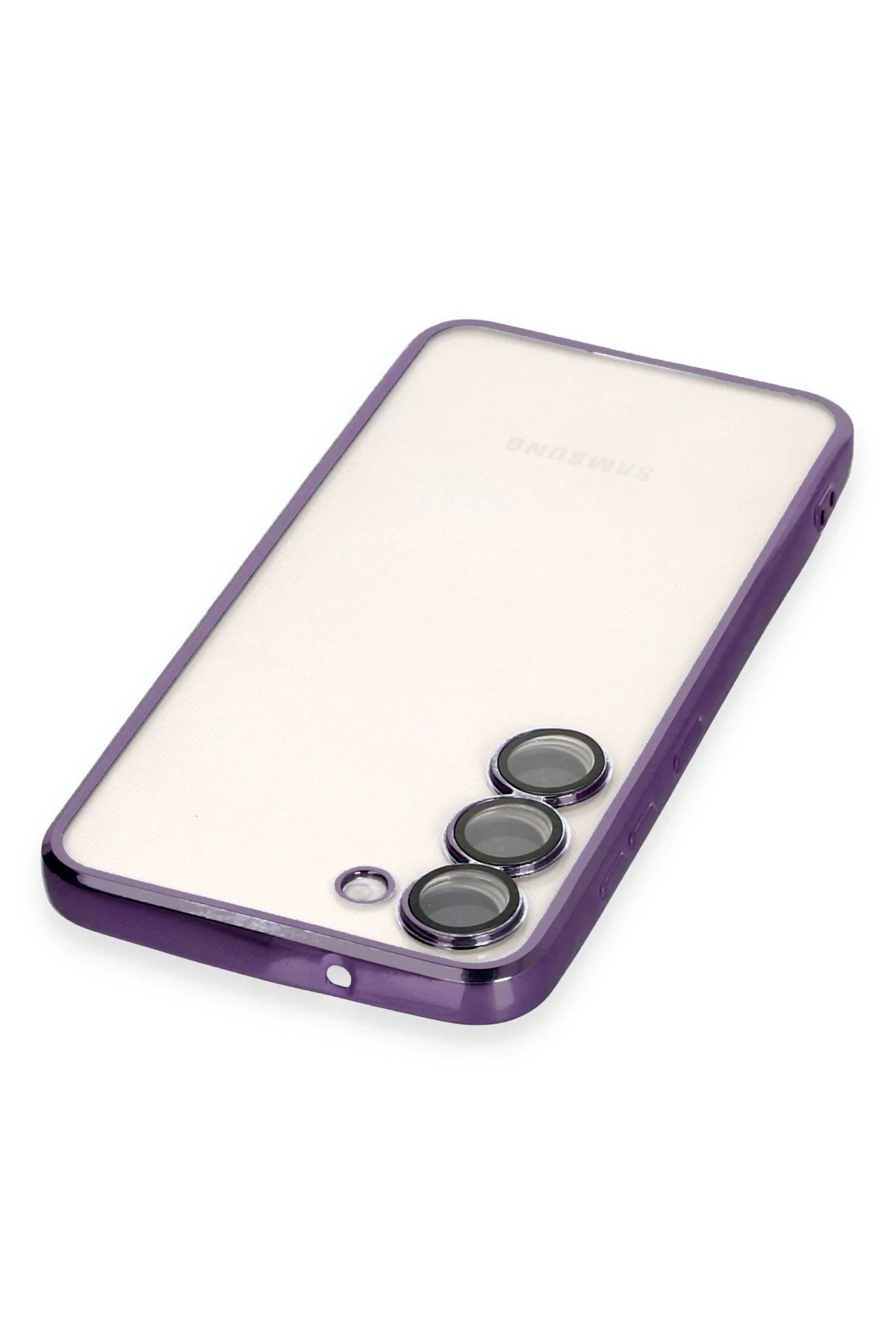 Samsung Galaxy S23 Plus Kılıf Lensli Silikon - Mor-(5796) - Görsel 3