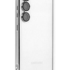 Samsung Galaxy S23 Plus Kılıf Lensli Silikon - Gümüş-(5796)