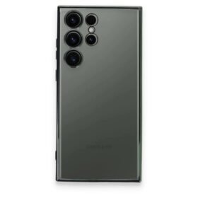 Samsung Galaxy S23 Ultra Kılıf Lensli Silikon - Yeşil-(5796)