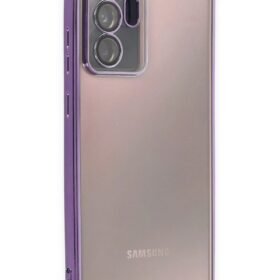 Samsung Galaxy Note 20 Ultra Kılıf Lensli Silikon - Mor-(5796)