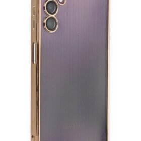 Samsung Galaxy A14 4G Kılıf Lensli Silikon - Gold-(5796)