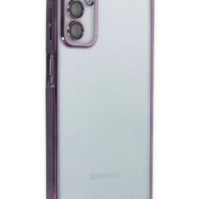 Samsung Galaxy M23 Kılıf Lensli Silikon - Mor-(5796)