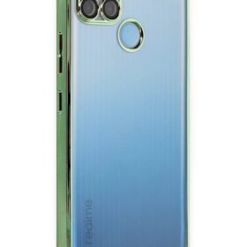 Realme C25Y Kılıf Lensli Silikon - Yeşil-(5796)