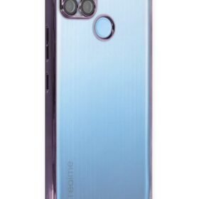 Realme C25Y Kılıf Lensli Silikon - Mor-(5796)