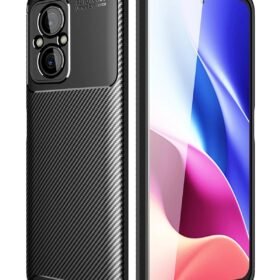 Xiaomi Poco M5 Kılıf Auto Focus Karbon Kapak - Siyah-(5796)