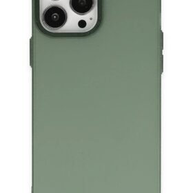 iPhone 13 Pro Max Kılıf Modos Metal Kapak - Koyu Yeşil-(5796)