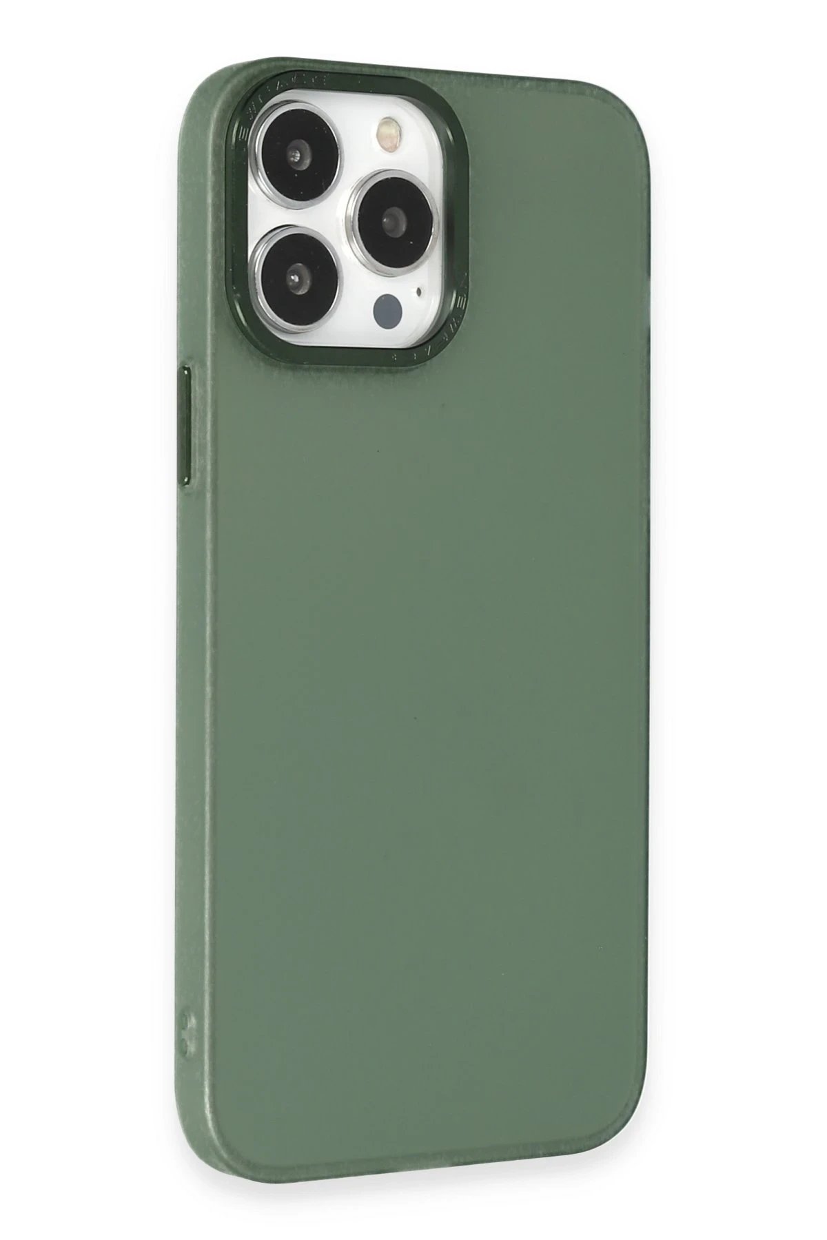 iPhone 13 Pro Max Kılıf Modos Metal Kapak - Koyu Yeşil-(5796) - Görsel 2