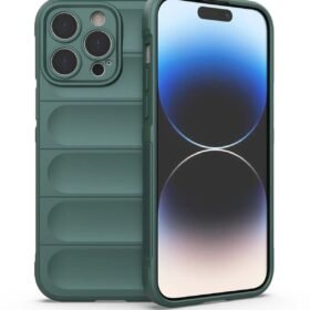 iPhone 14 Pro Kılıf Optimum Silikon - Koyu Yeşil-(5796)