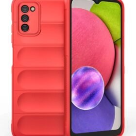 Samsung Galaxy A03S Kılıf Optimum Silikon - Kırmızı-(5796)