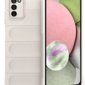 Samsung Galaxy A03S Kılıf Optimum Silikon - Krem-(5796)