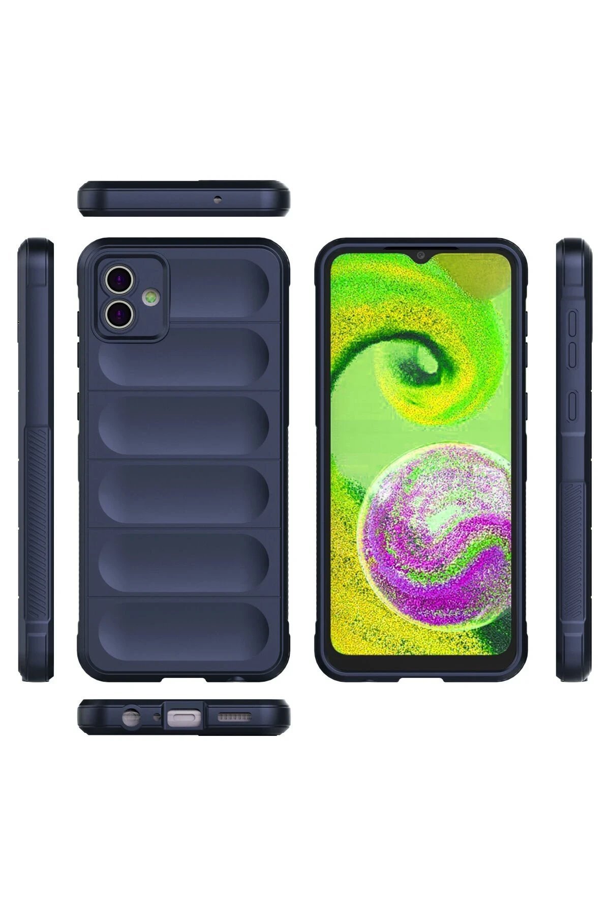 Samsung Galaxy A04 Kılıf Optimum Silikon - Lacivert-(5796) - Görsel 3