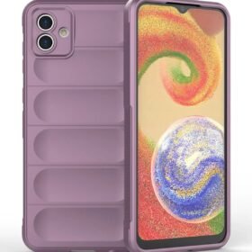 Samsung Galaxy A04 Kılıf Optimum Silikon - Mor-(5796)