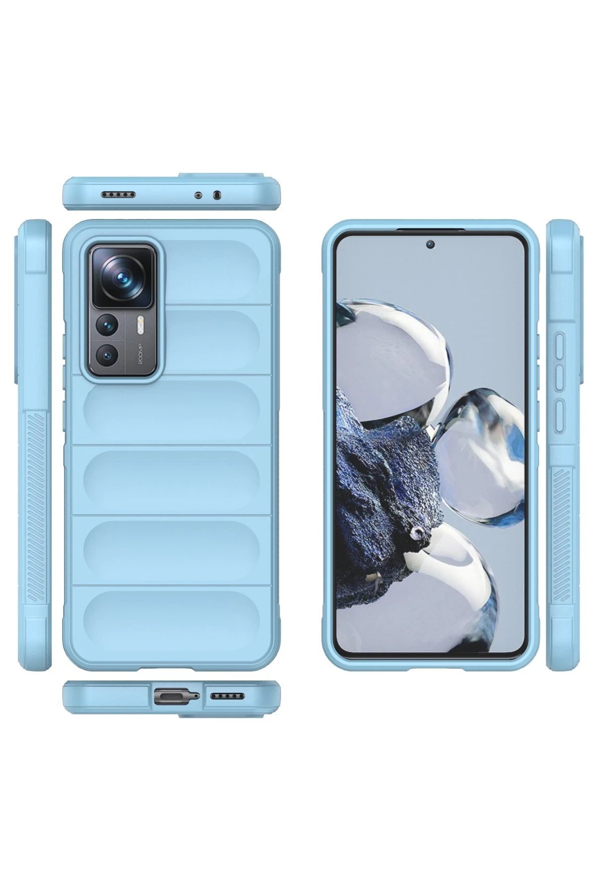 Xiaomi Mi 12T Pro Kılıf Optimum Silikon - Sky Blue-(5796) - Görsel 3