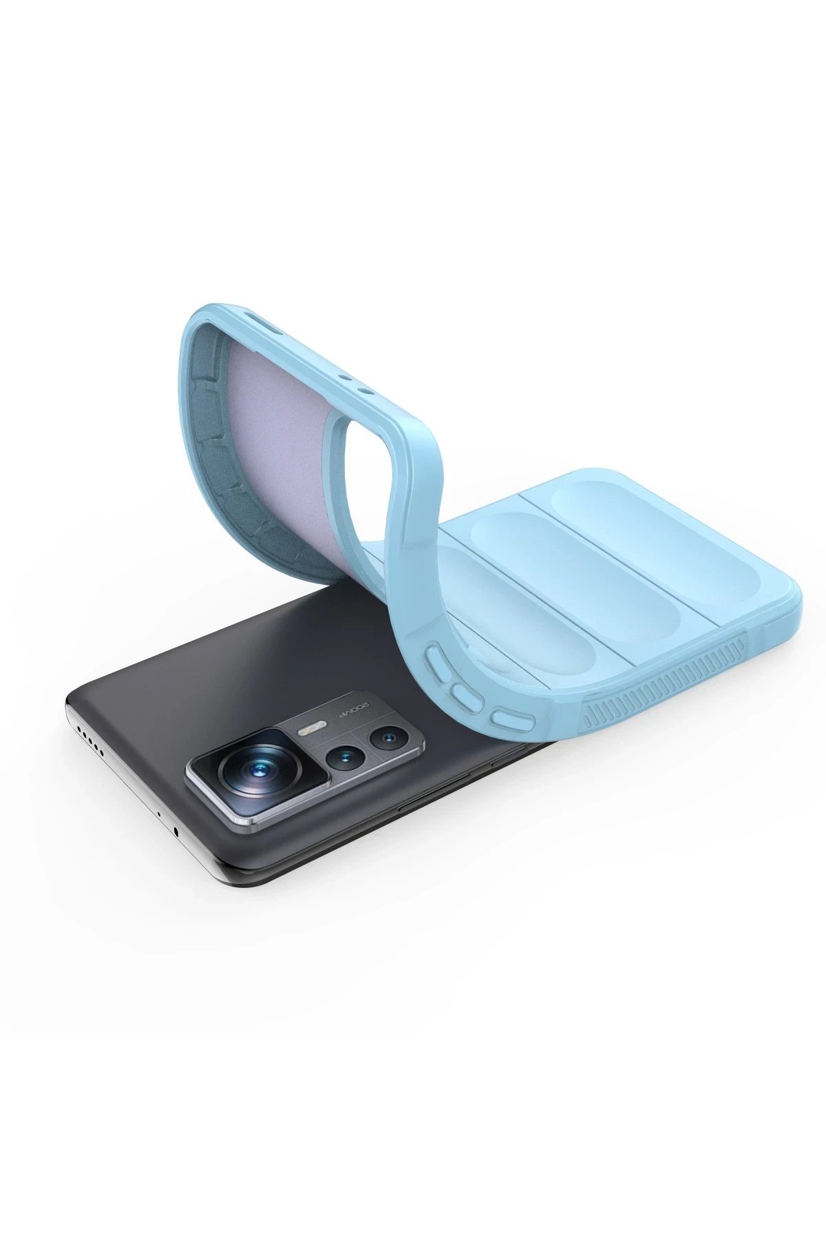 Xiaomi Mi 12T Pro Kılıf Optimum Silikon - Sky Blue-(5796) - Görsel 4