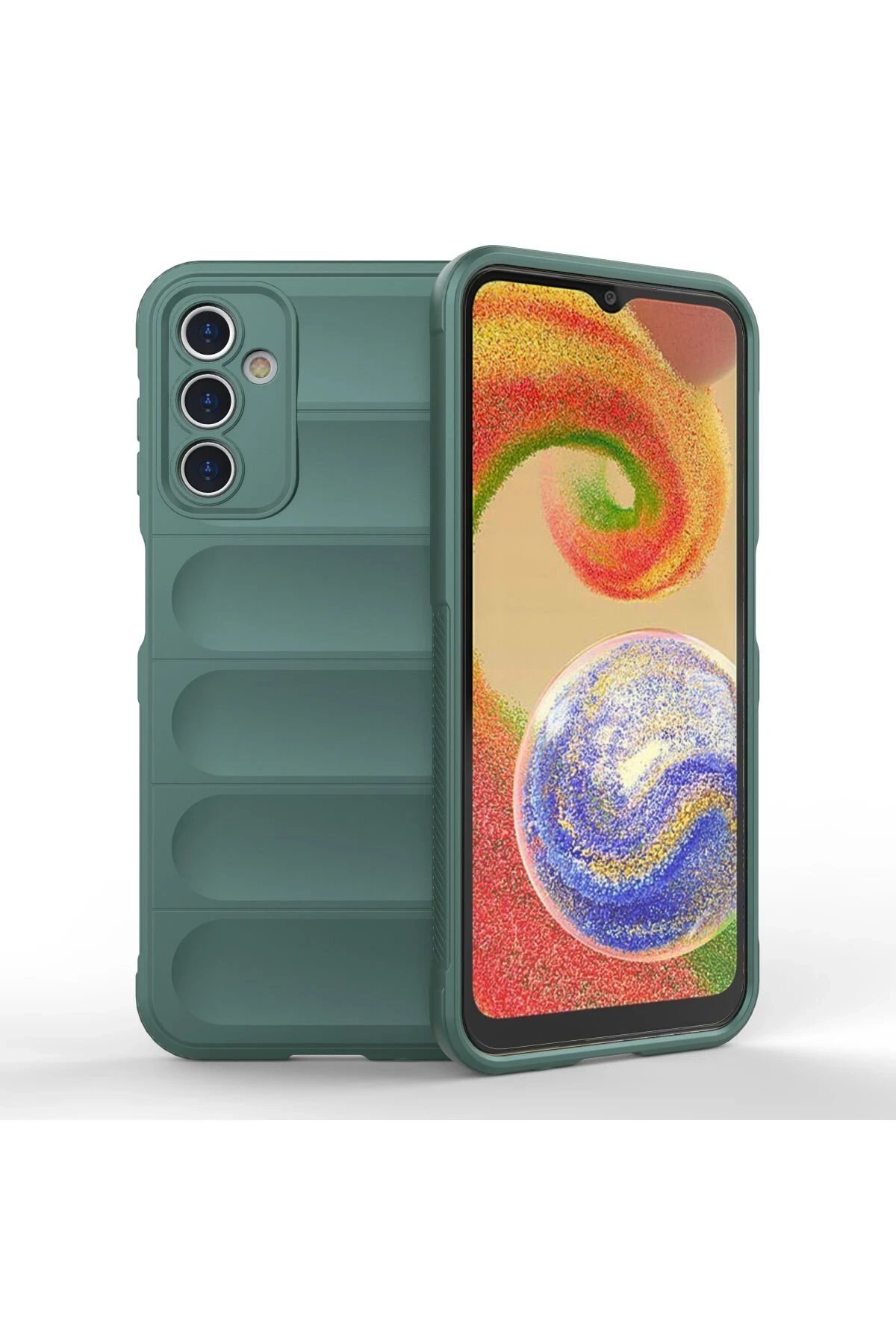 Samsung Galaxy A14 4G Kılıf Optimum Silikon - Koyu Yeşil-(5796)