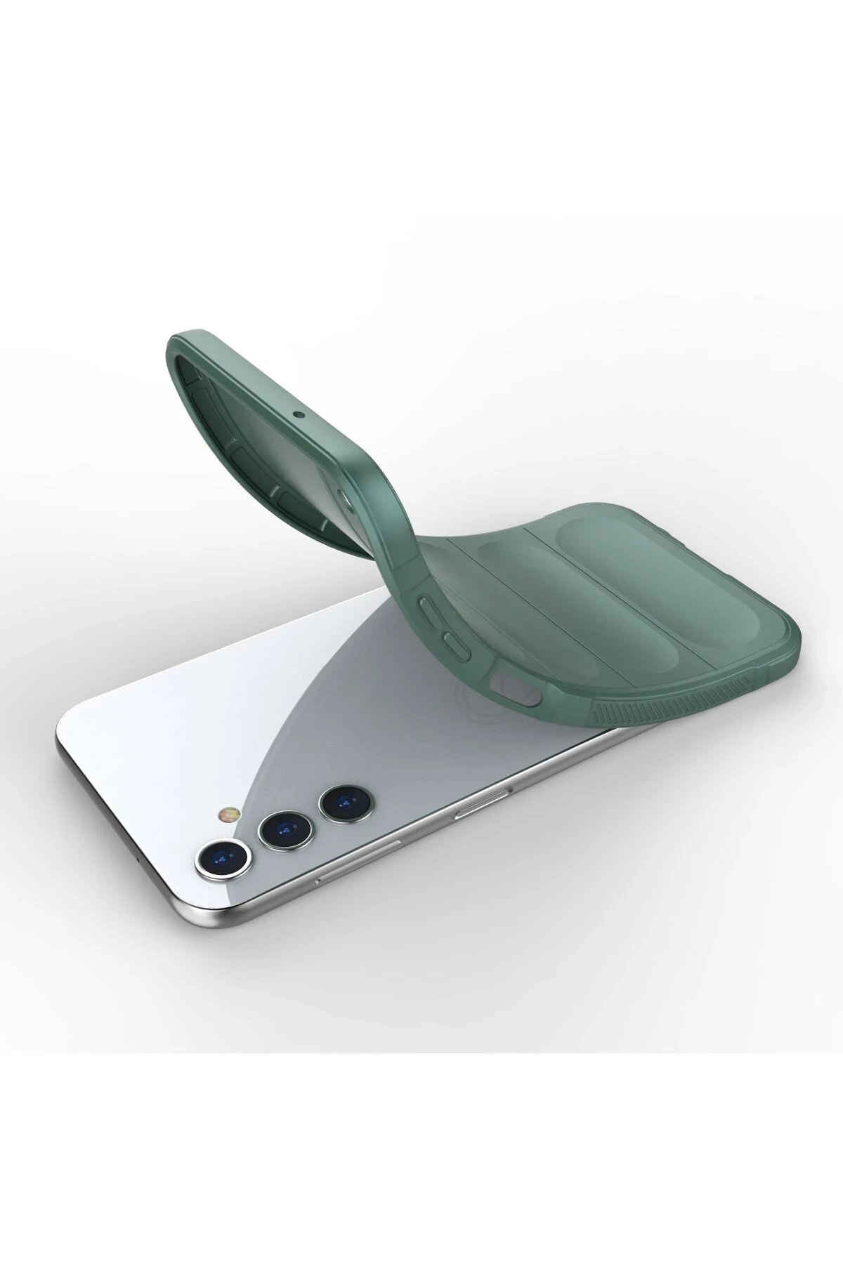 Samsung Galaxy A14 4G Kılıf Optimum Silikon - Koyu Yeşil-(5796) - Görsel 4