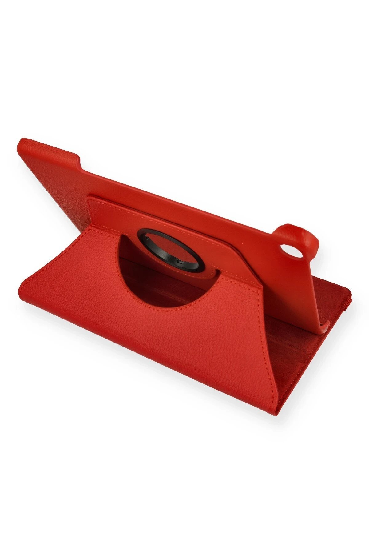 Huawei MatePad T10S 10.1 Kılıf 360 Tablet Deri Kılıf - Kırmızı-(5796)