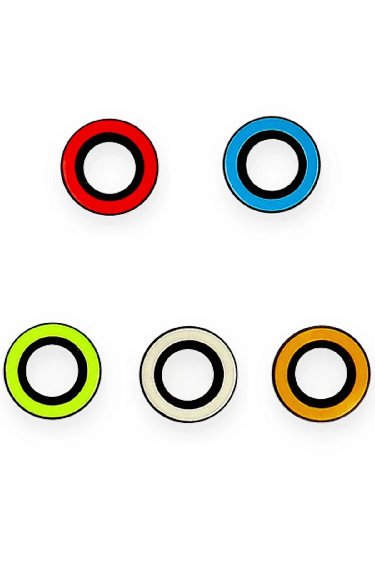 iPhone 11 Neon Fosforlu Kamera Lens - Mavi-(5796) - Görsel 2