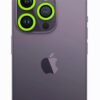 iPhone 12 Pro Max Neon Fosforlu Kamera Lens - Yeşil-(5796)