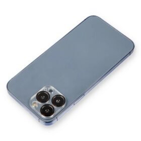 iPhone 12 Pro Max Metal Kamera Lens Koruma Cam - Siyah-(5796)