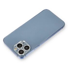 iPhone 12 Pro Max Shine Kamera Lens Koruma Cam - Gümüş-(5796)