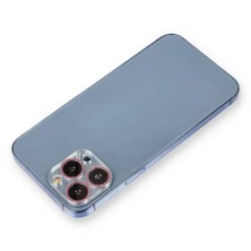 iPhone 13 Pro Max Shine Kamera Lens Koruma Cam - Pembe-(5796)