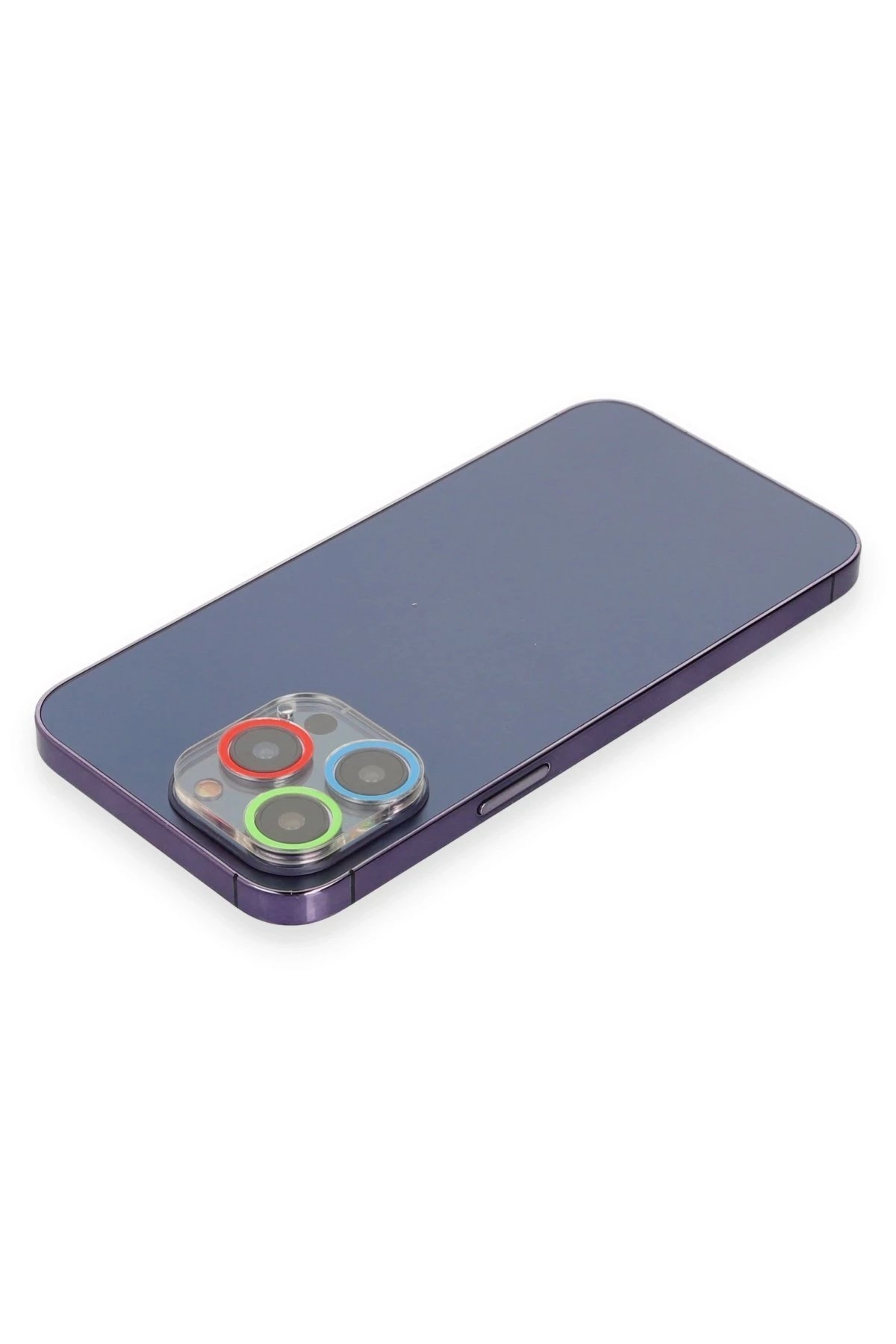 iPhone 12 Pro Renkli Kamera Lens Koruma Cam - Mavi-Yeşil-(5796) - Görsel 2