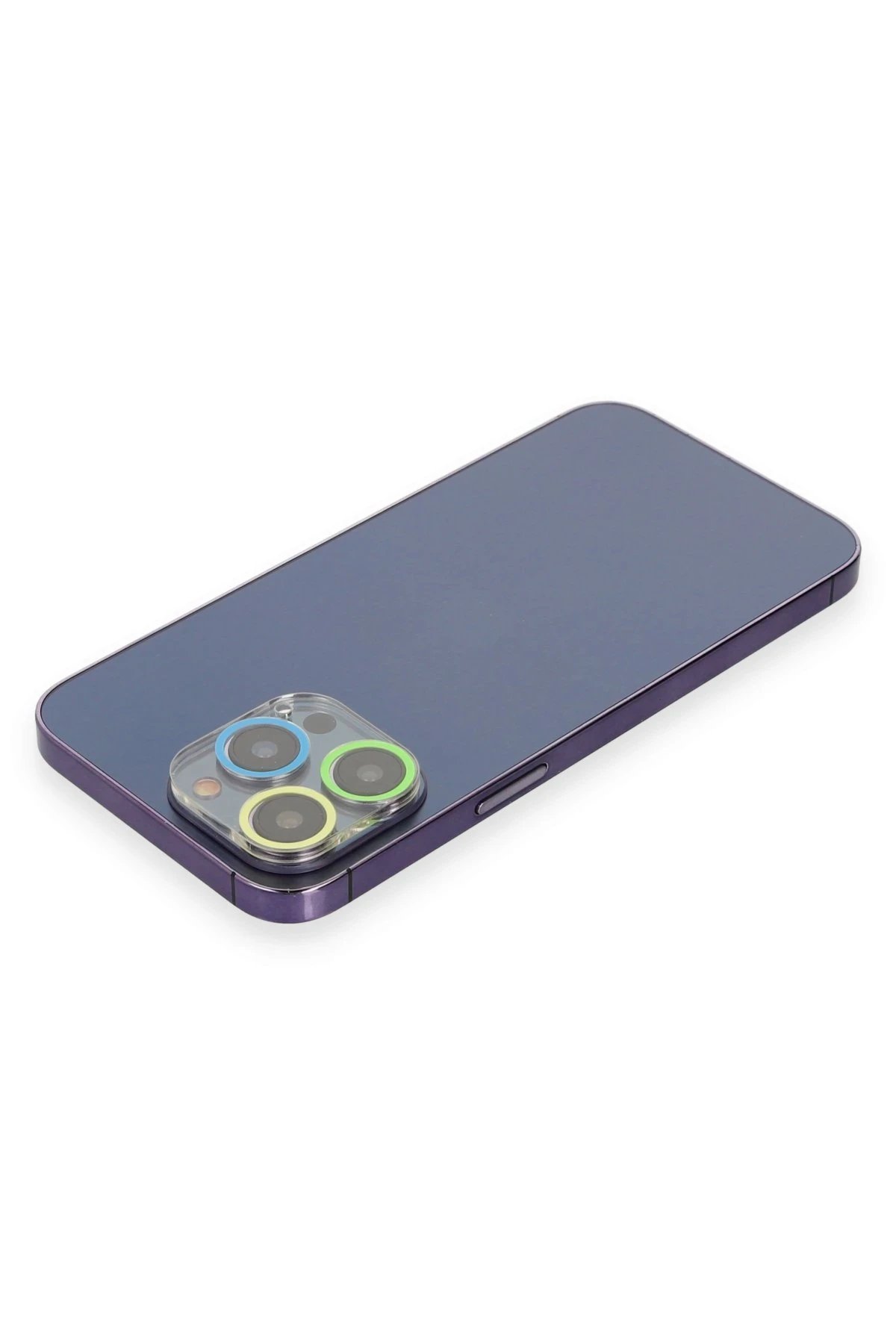 iPhone 12 Pro Max Renkli Kamera Lens Koruma Cam - Yeşil-Sarı-(5796) - Görsel 2