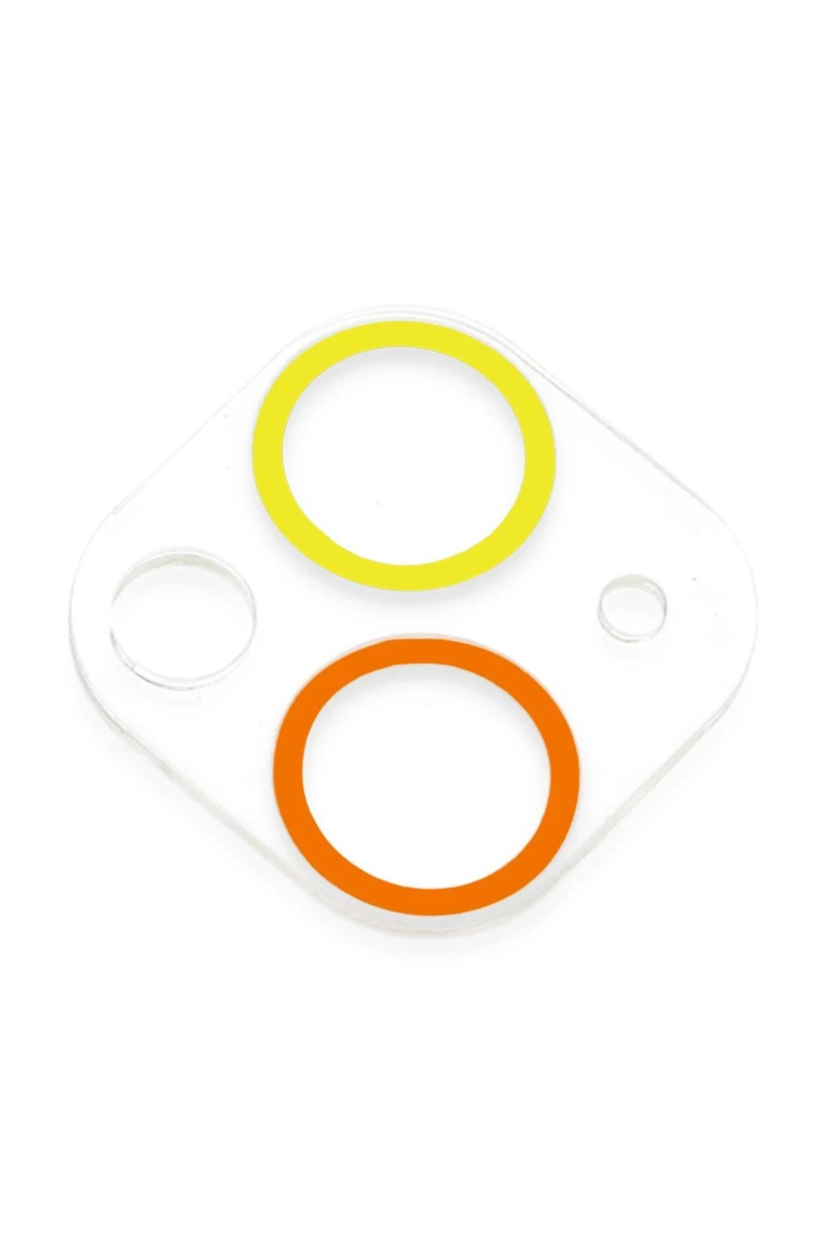 iPhone 13 Renkli Kamera Lens Koruma Cam - Sarı-Turuncu-(5796) - Görsel 3